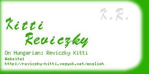 kitti reviczky business card